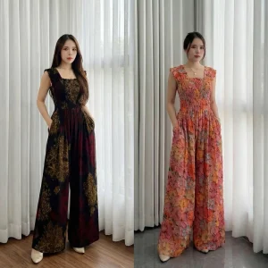 jumsuit rayon ld 125cm celsna kulot setelan rayon full karet